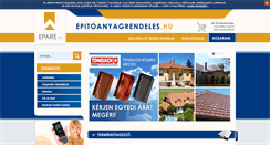 Desktop Screenshot of epitoanyagrendeles.hu