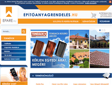 Tablet Screenshot of epitoanyagrendeles.hu